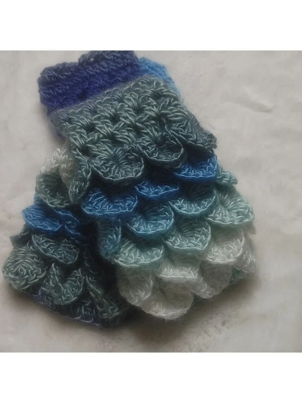 Just in! Dragon/Mermaid Scale Fingerless Gloves Colorful Soft, Texting Armwarmer